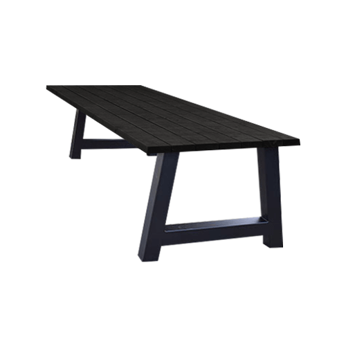 Tuintafel 121 Boris – Massief Kloosterhout – stalen poot naar keuze – Duurzaam & Weersbestendig
