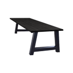 Tuintafel 121 Boris – Massief Kloosterhout – stalen poot naar keuze – Duurzaam & Weersbestendig