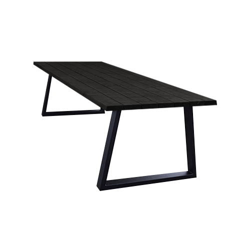 Tuintafel 121 Boris – Massief Kloosterhout – stalen poot naar keuze – Duurzaam & Weersbestendig