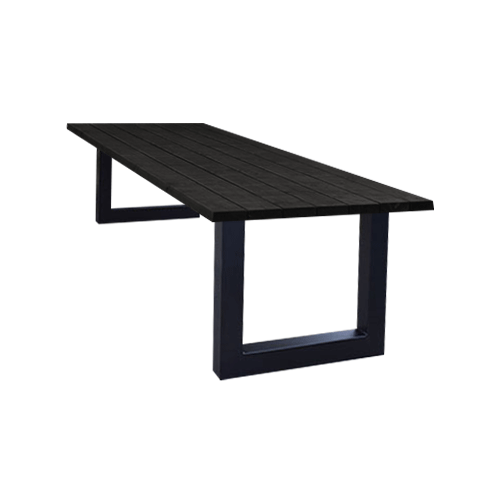 Tuintafel 121 Boris – Massief Kloosterhout – stalen poot naar keuze – Duurzaam & Weersbestendig