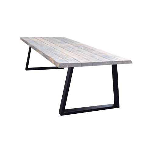 Tuintafel 118 Max – Massief Kloosterhout – stalen poot naar keuze – Duurzaam & Weersbestendig