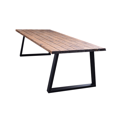 Tuintafel 119 Mitch – Massief Kloosterhout – stalen poot naar keuze – Duurzaam & Weersbestendig