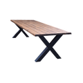 Tuintafel 119 Mitch – Massief Kloosterhout – stalen poot naar keuze – Duurzaam & Weersbestendig