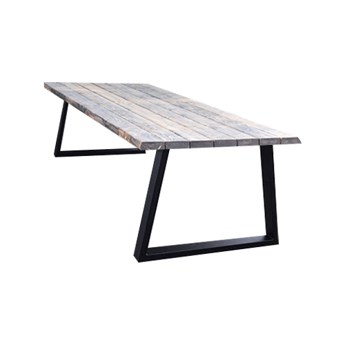 Tuintafel 122 Quinn – Massief Kloosterhout – stalen poot naar keuze – Duurzaam & Weersbestendig