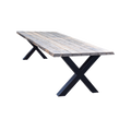 Tuintafel 122 Quinn – Massief Kloosterhout – stalen poot naar keuze – Duurzaam & Weersbestendig