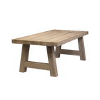 Massief eiken kloostertafel Deluxe met houten A-poot
