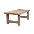 Massief eiken kloostertafel Deluxe met houten H-poot