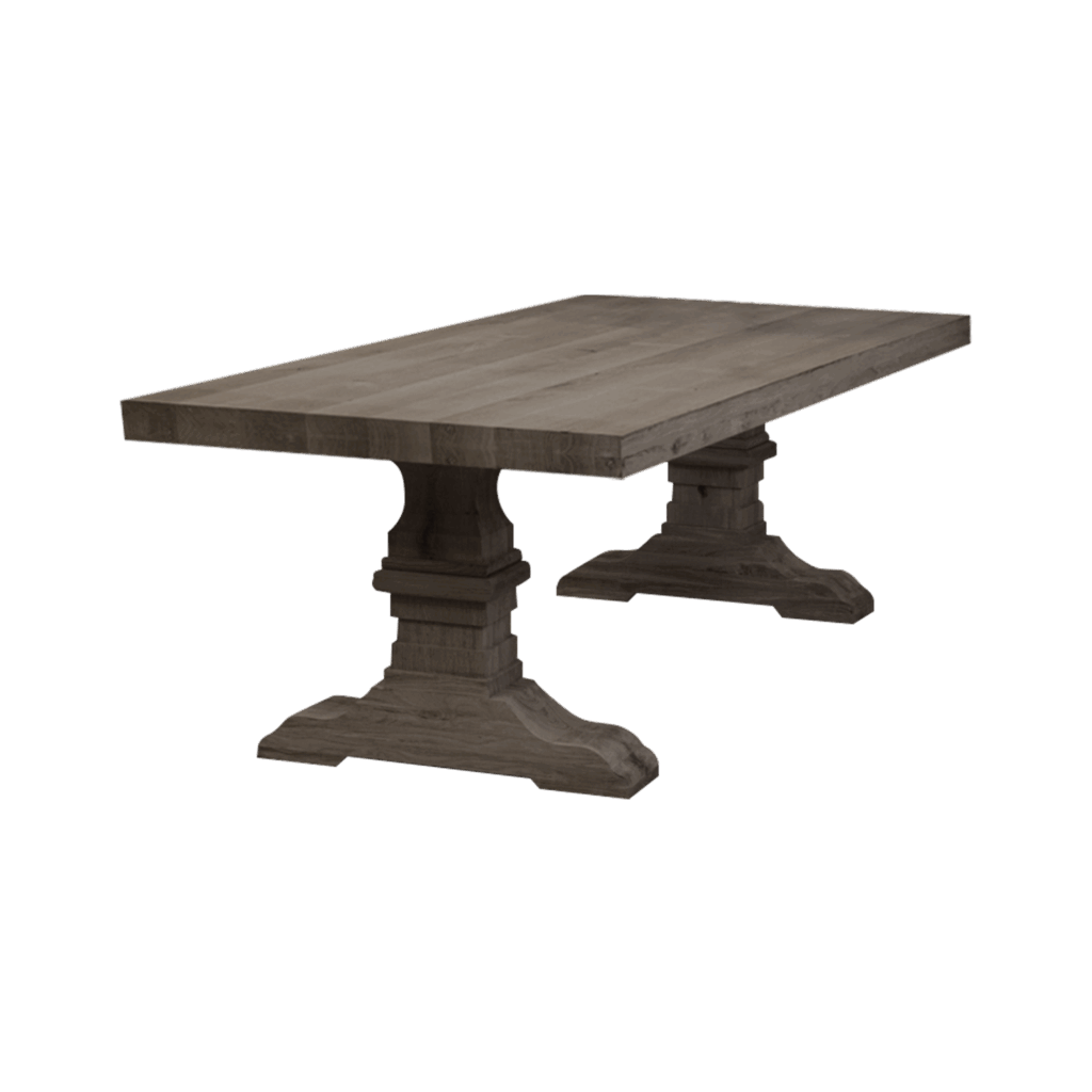 Massief eiken kloostertafel Deluxe met kasteel-poot