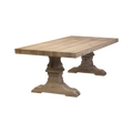 Massief eiken kloostertafel Deluxe met kasteel-poot