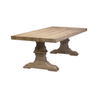 Massief eiken kloostertafel Deluxe met kasteel-poot