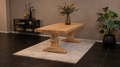 Massief eiken kloostertafel Deluxe met kasteel-poot