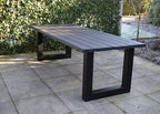 Tuintafel 121 Boris – Massief Kloosterhout – stalen poot naar keuze – Duurzaam & Weersbestendig