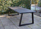 Tuintafel 121 Boris – Massief Kloosterhout – stalen poot naar keuze – Duurzaam & Weersbestendig