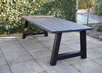 Tuintafel 121 Boris – Massief Kloosterhout – stalen poot naar keuze – Duurzaam & Weersbestendig